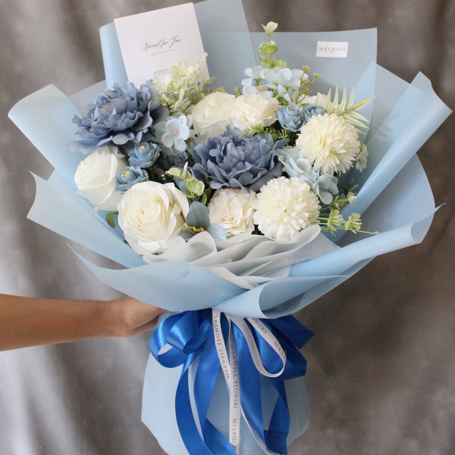 Blue Bouquet artificial flowers