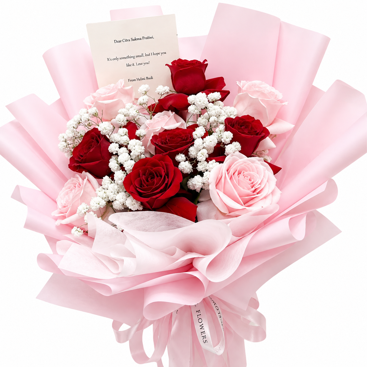 10 roses bouquet - fresh roses bouquet
