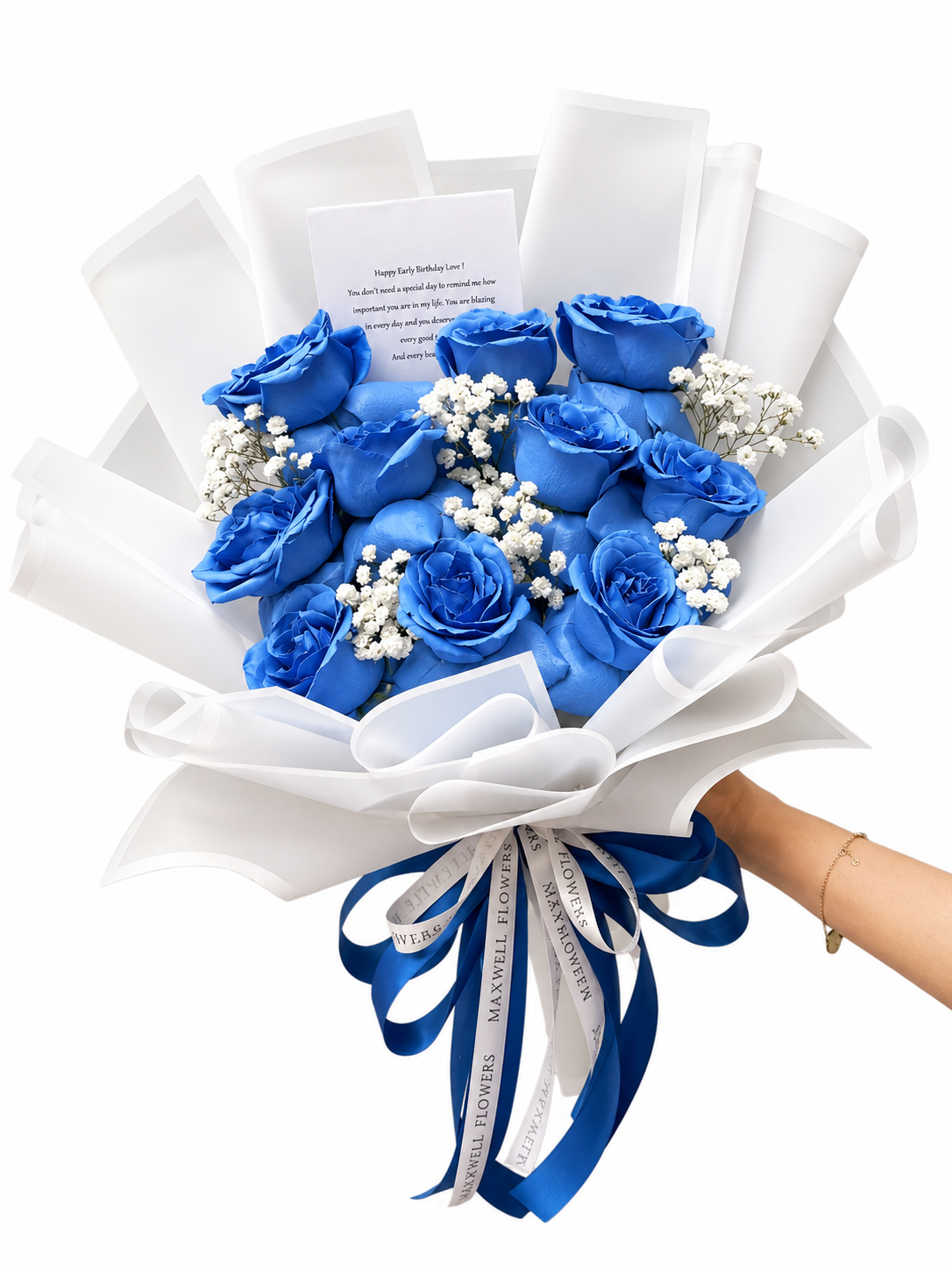10 Blue Rose Bouquet