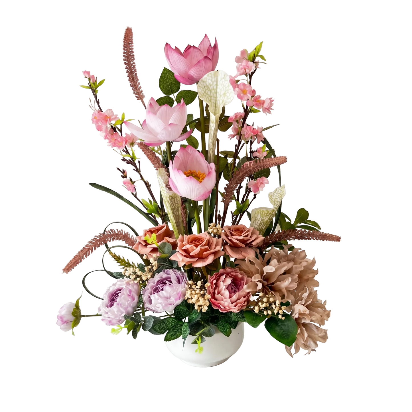 Jardin Rose Luxury Real Touch Vase - Artificial Flowers