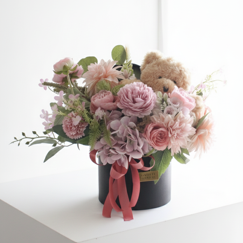 Reina Round box - Artificial Flower