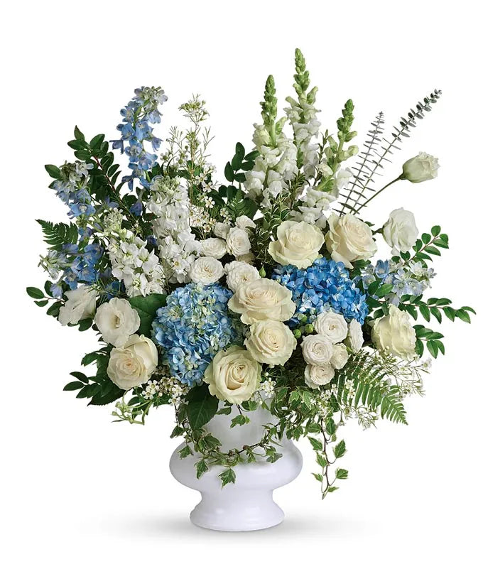 Tranquil Blue and White Tribute