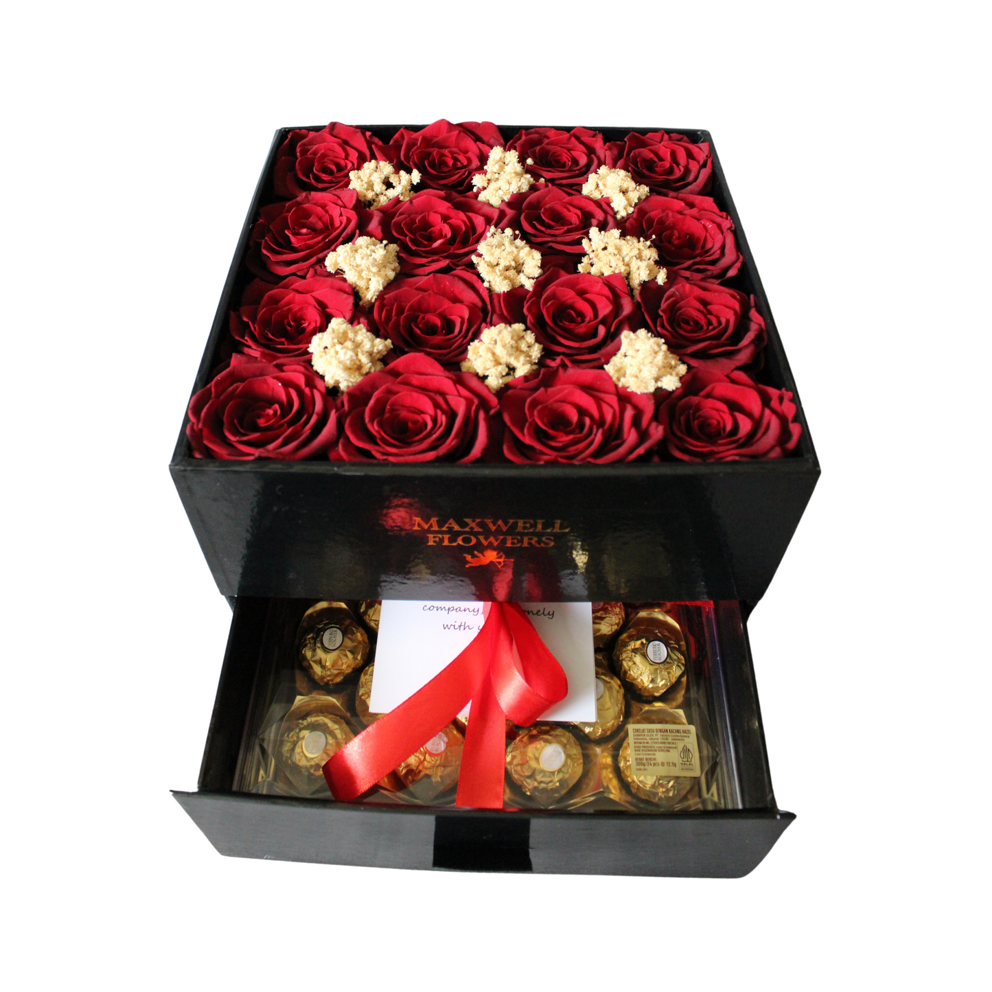 Eternal Box Drawer with Ferrero roses