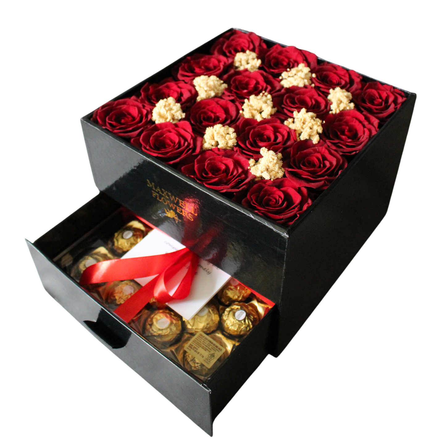 Eternal Box Drawer with Ferrero roses