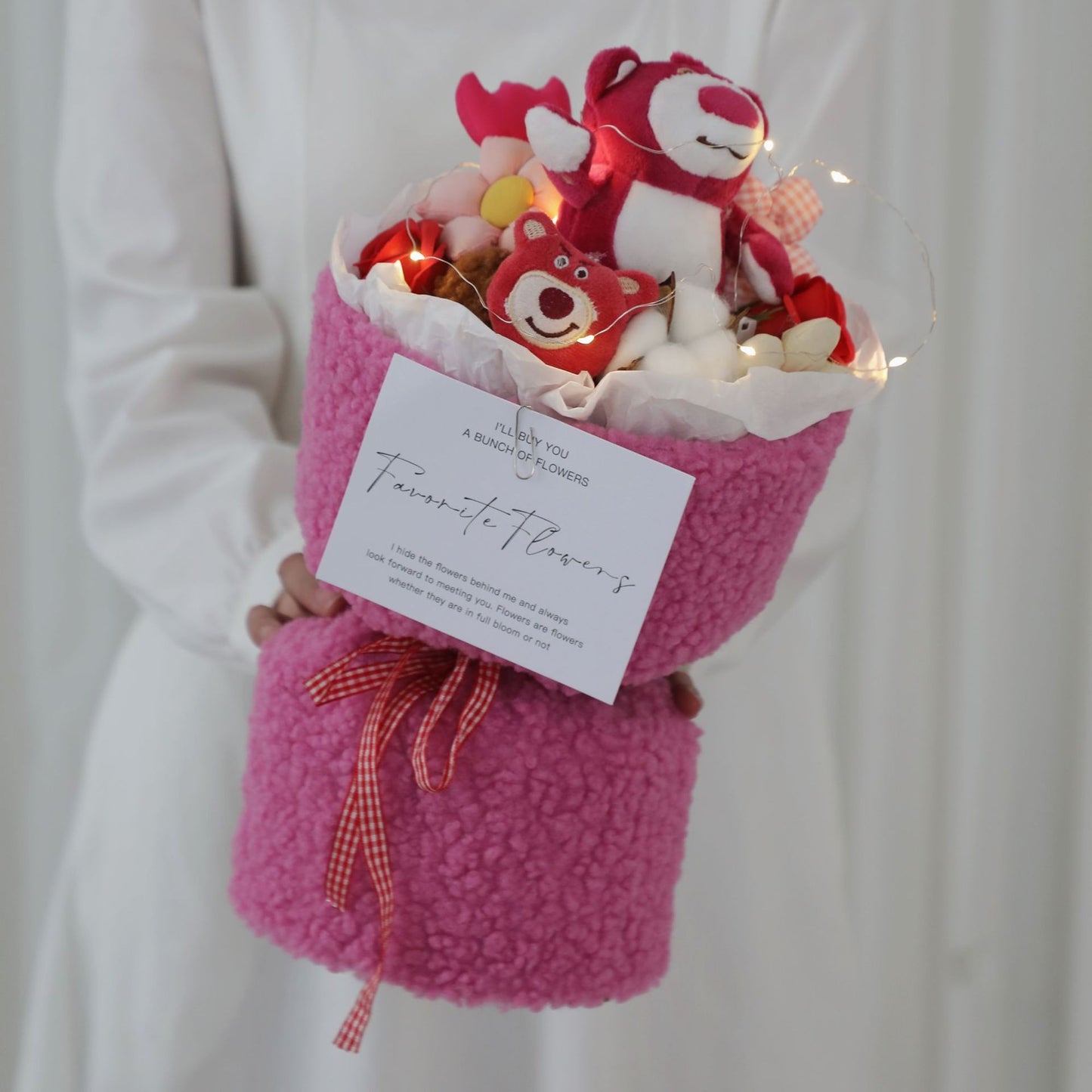 New trend - Doll Bouquet - Lamb Wool or Fleece