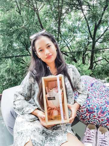 FOREVER ROSE CARENA WOOD BOX