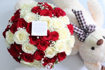 100 RED ROSES IN VASE TO SHOW YOU MY LOVE