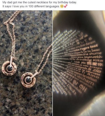 100 LANGUAGES LOVE NECKLACE