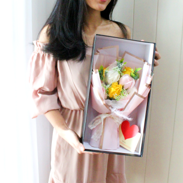 ISTA- BUNGA SABUN DENGAN BOX KOREAN STYLE - soap flowers bouquet