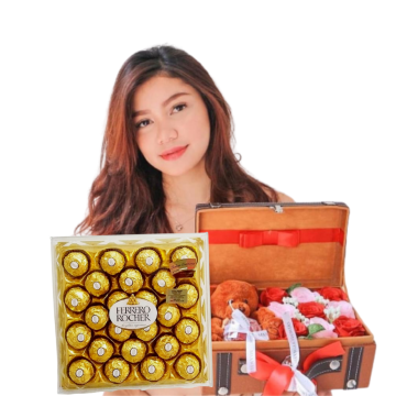 TREASURE 9 ROSES + FERRERO BOX