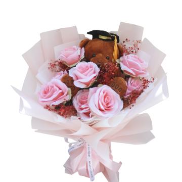 GRADUATION BOUQUET KOREAN STYLE DRIED MIX ARTIFICIAL FLOWERS