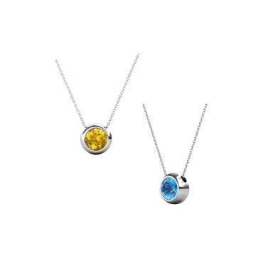 Birthstone Necklace - Swarosvki 18k Gold Platted