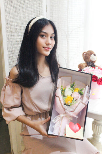 ISTA- BUNGA SABUN DENGAN BOX KOREAN STYLE - soap flowers bouquet