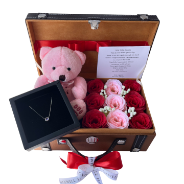 Treasure box with birthstone necklace (custom made)