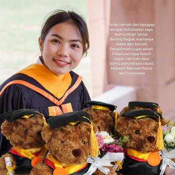 GRADUATION TEDDY WITH MINI BOUQUET