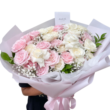 Pink White Bouquet - Jakarta