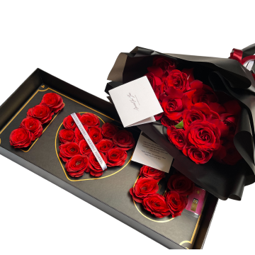 Love Package Bundle - Deep Love + Sexy Rose Bouquet - Jakarta
