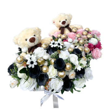 London Treasure Box Mix Big with Teddy bear with ferrero rocher