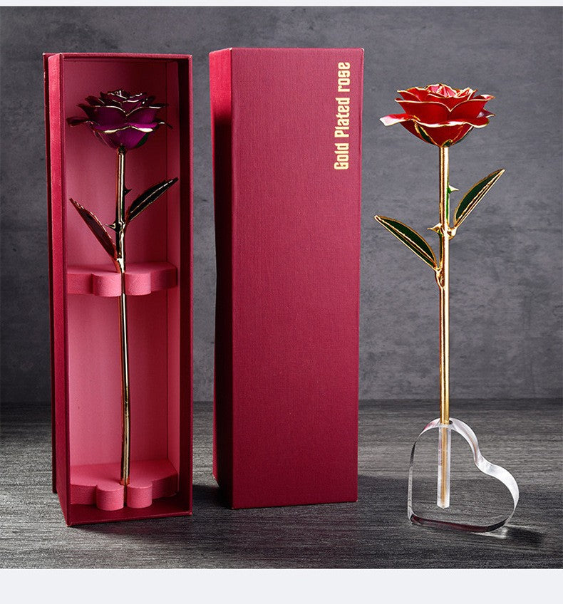 Gold Dipped Rose 24k Red Gold Plated Rose
