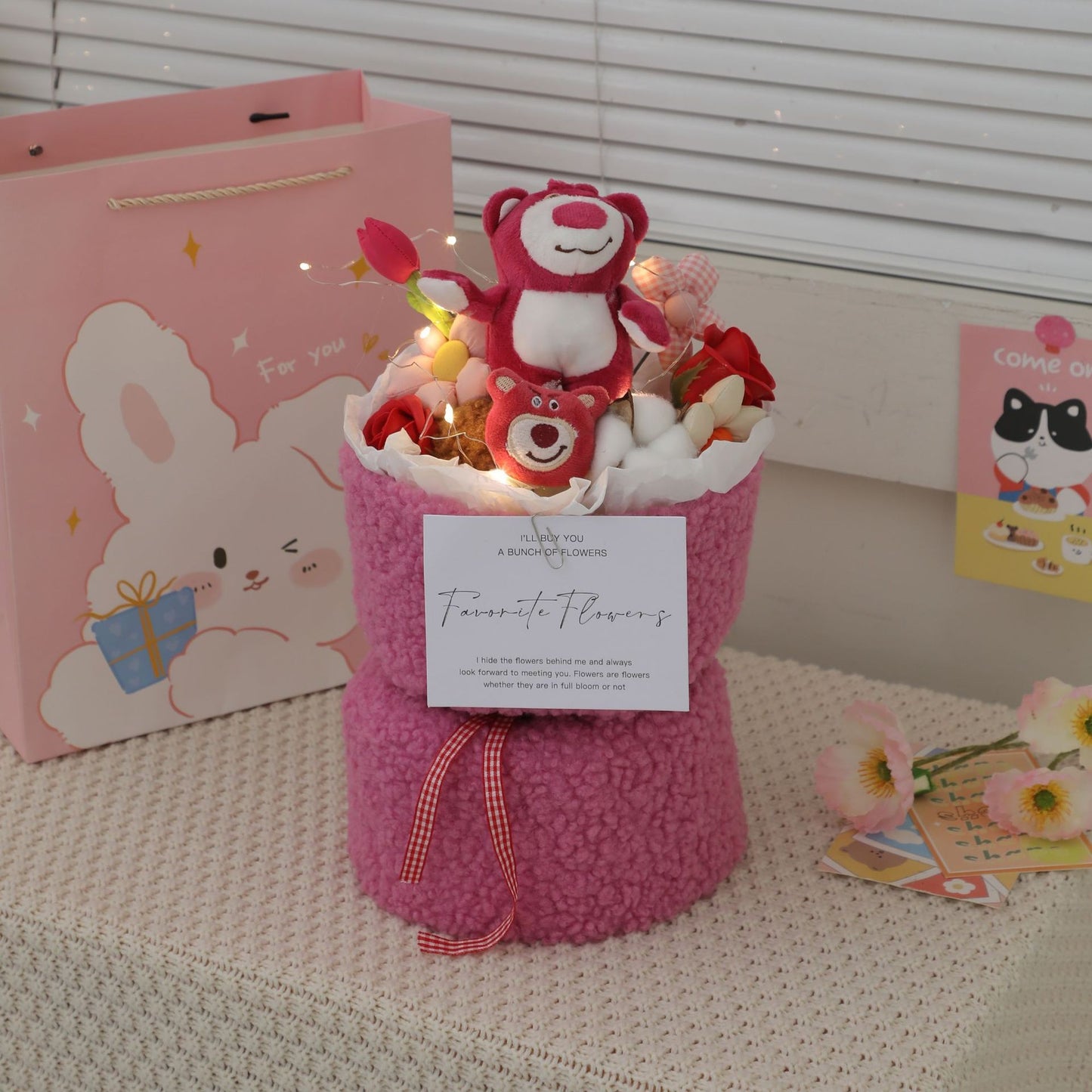 New trend - Doll Bouquet - Lamb Wool or Fleece