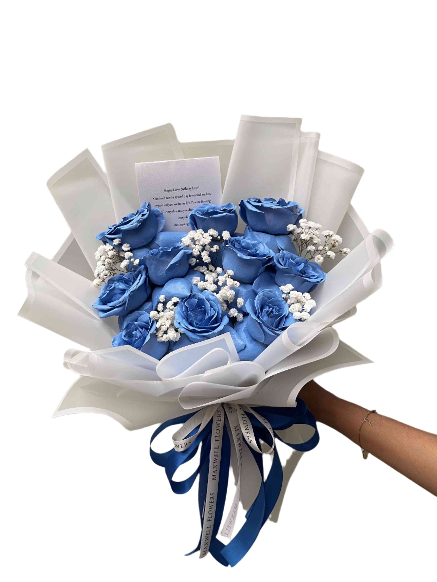 10 Blue Rose Bouquet