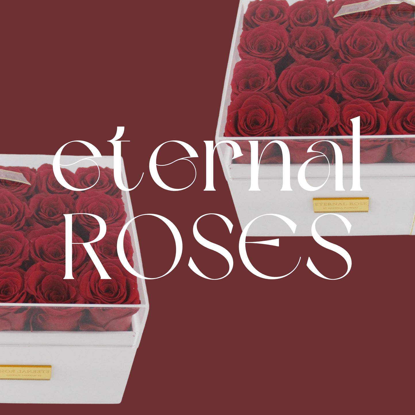 Eternal Rose in Acrylic box (16 roses)