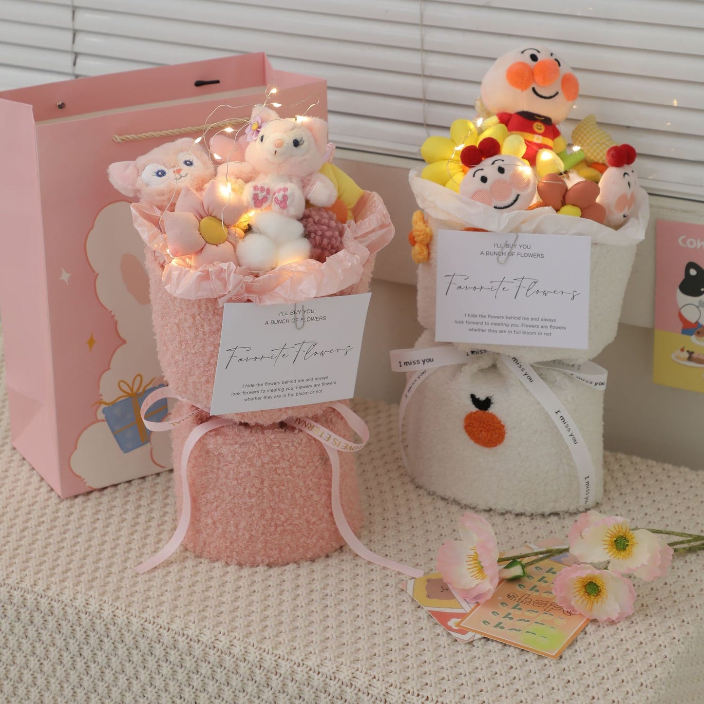 New trend - Doll Bouquet - Lamb Wool or Fleece