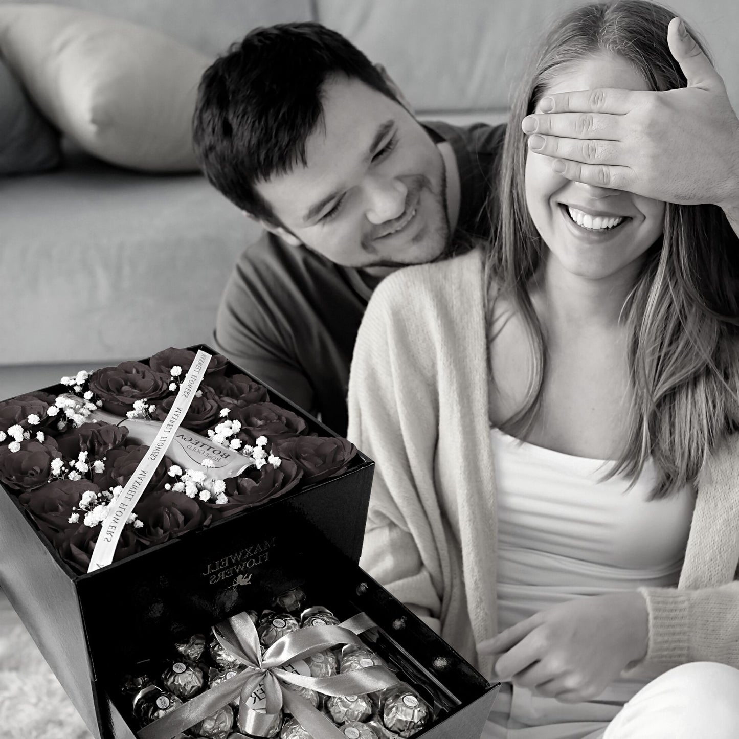 (Fresh Flowers) Luxury Gift Set VALENTINE'S BIRTHDAY ANNIV