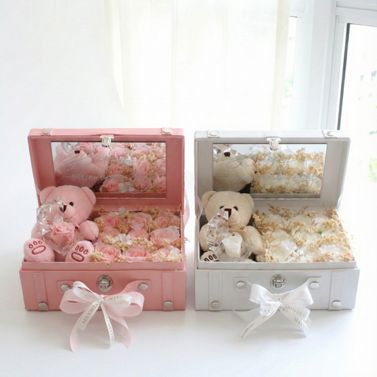 Treasure box 9 roses + Eternal ring box