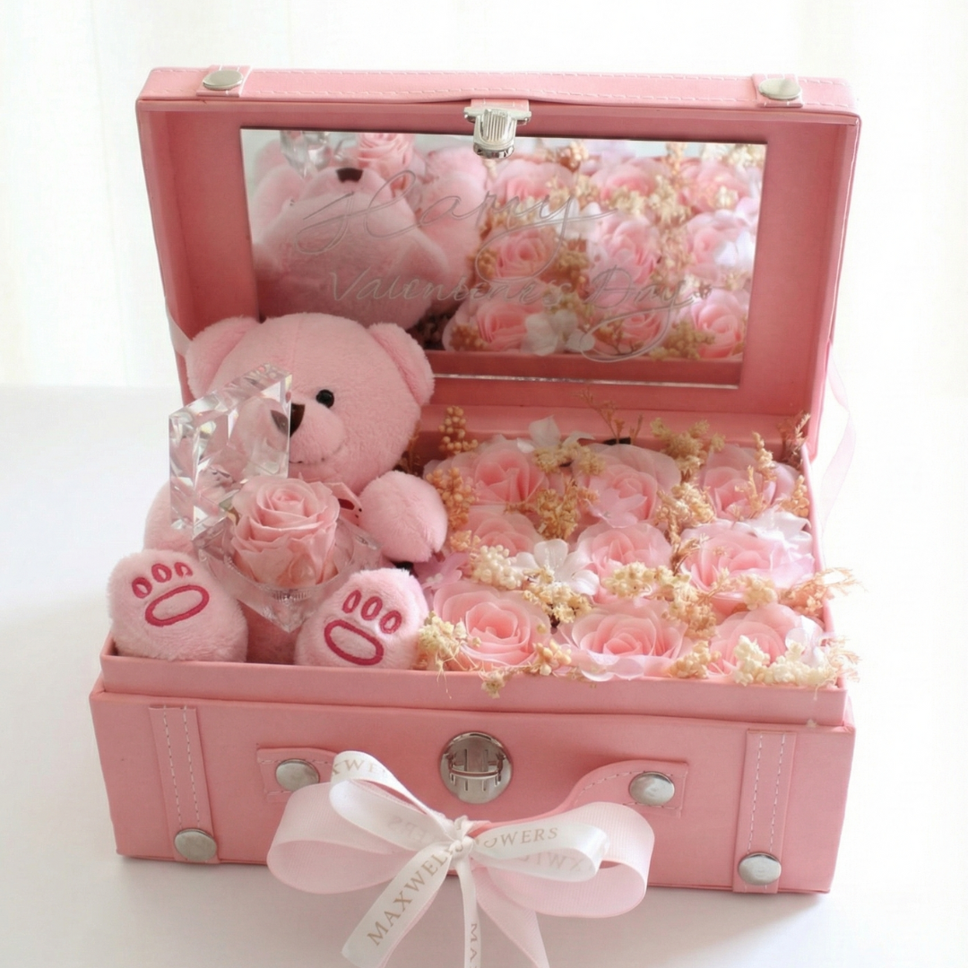 Treasure box 9 roses + Eternal ring box