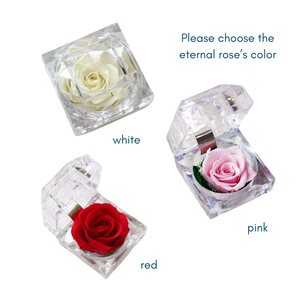 Treasure box 9 roses + Eternal ring box