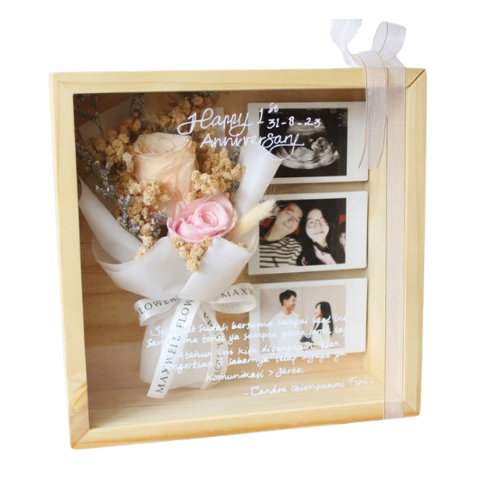 3D Wood box - Eternal Rose