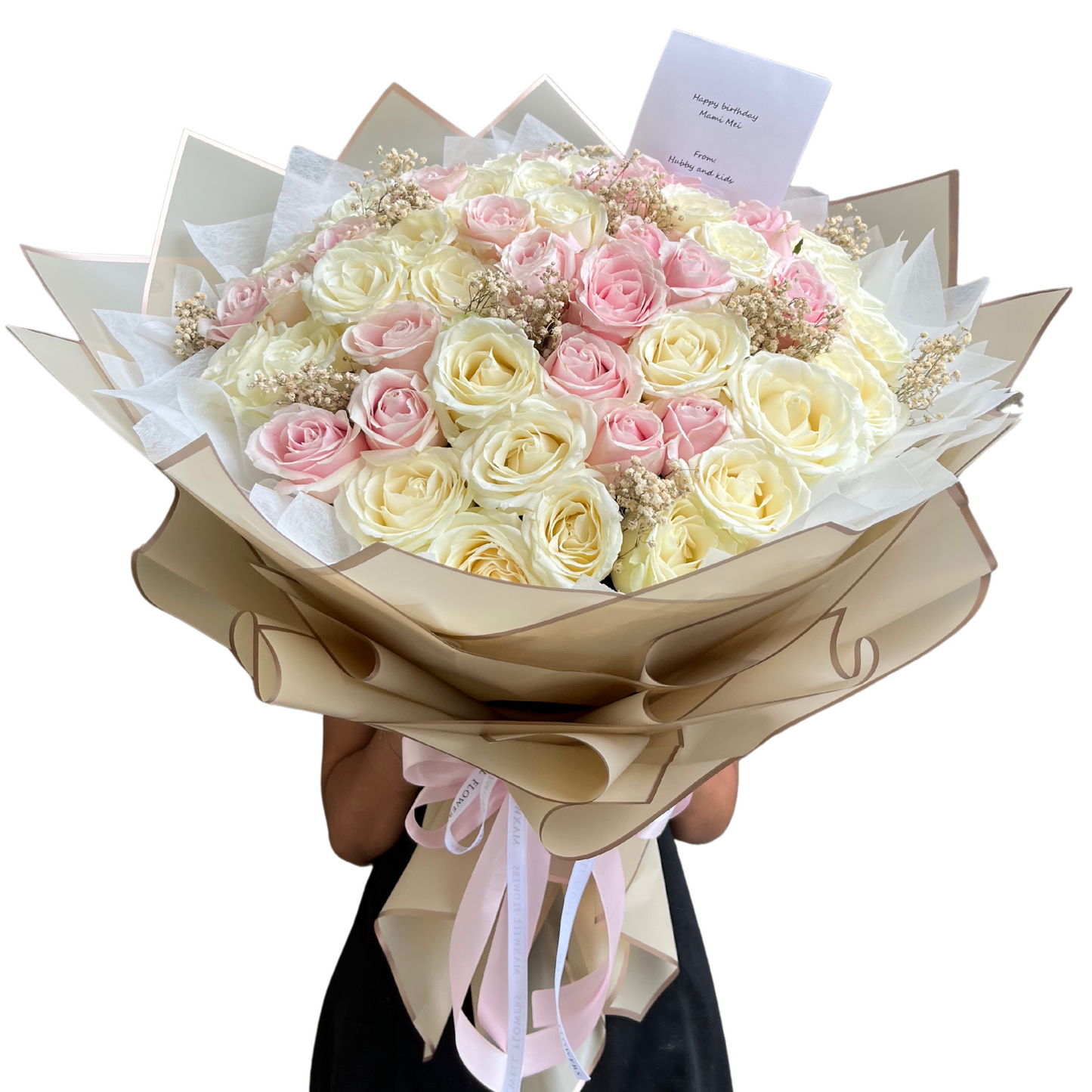 50 roses fresh flowers bouquet