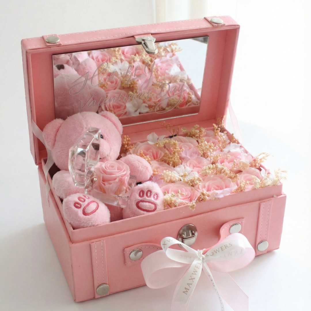 Treasure box 9 roses + Eternal ring box