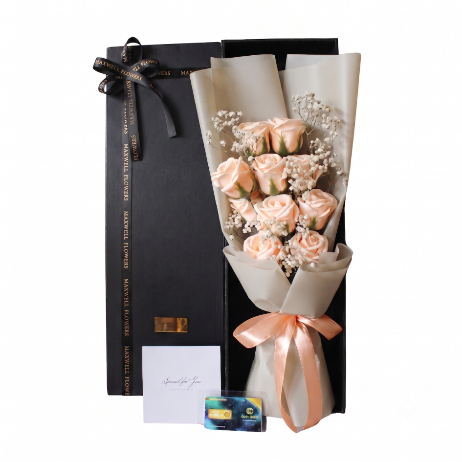 Bunga Bouquet - soap roses sabun - Gratis emas mini