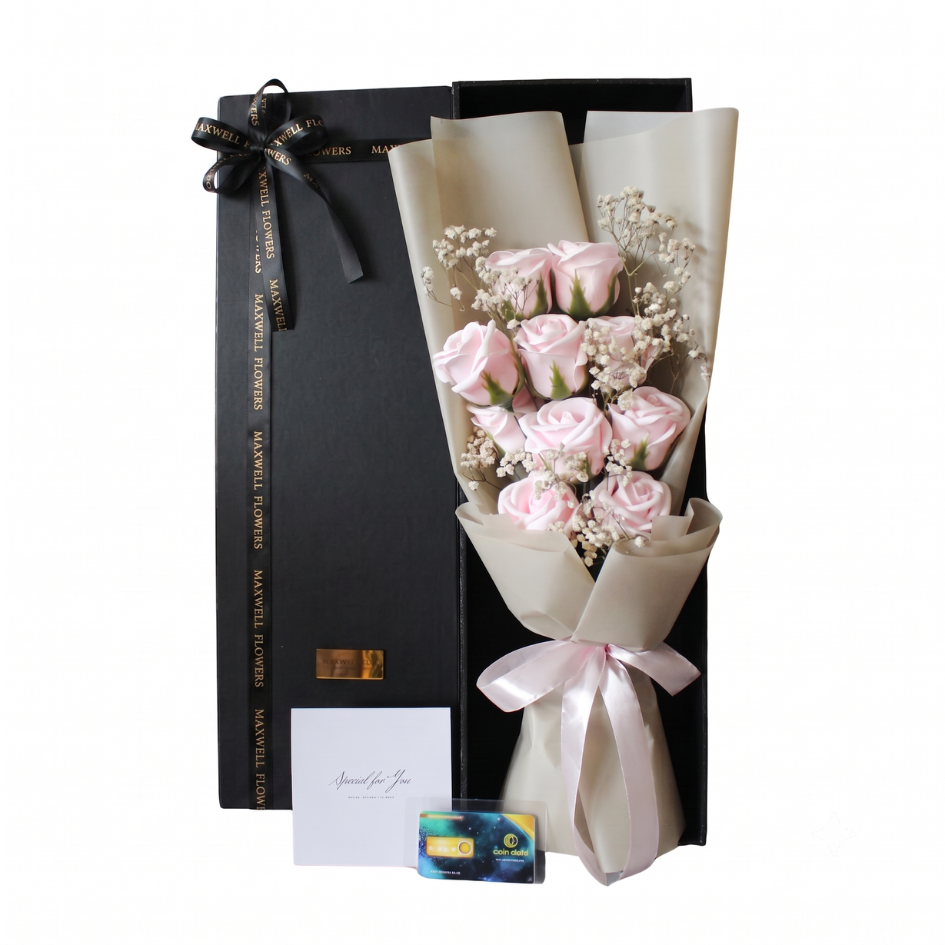 Bunga Bouquet - soap roses sabun - Gratis emas mini