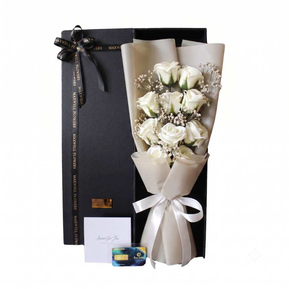 Bunga Bouquet - soap roses sabun - Gratis emas mini