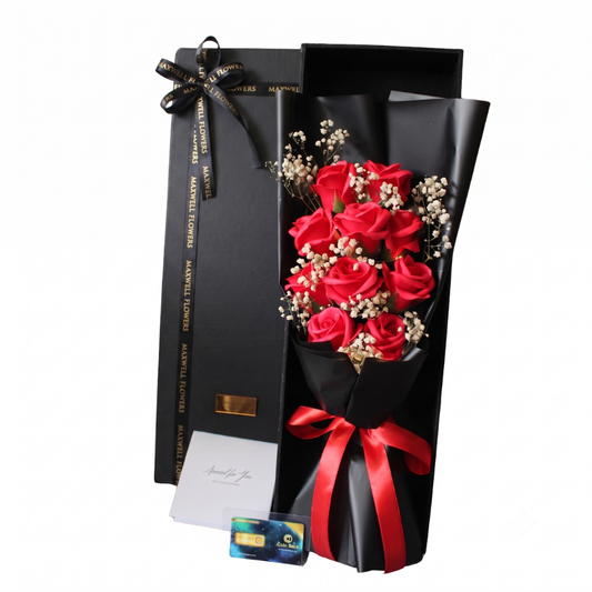 Bunga Bouquet - soap roses sabun - Gratis emas mini