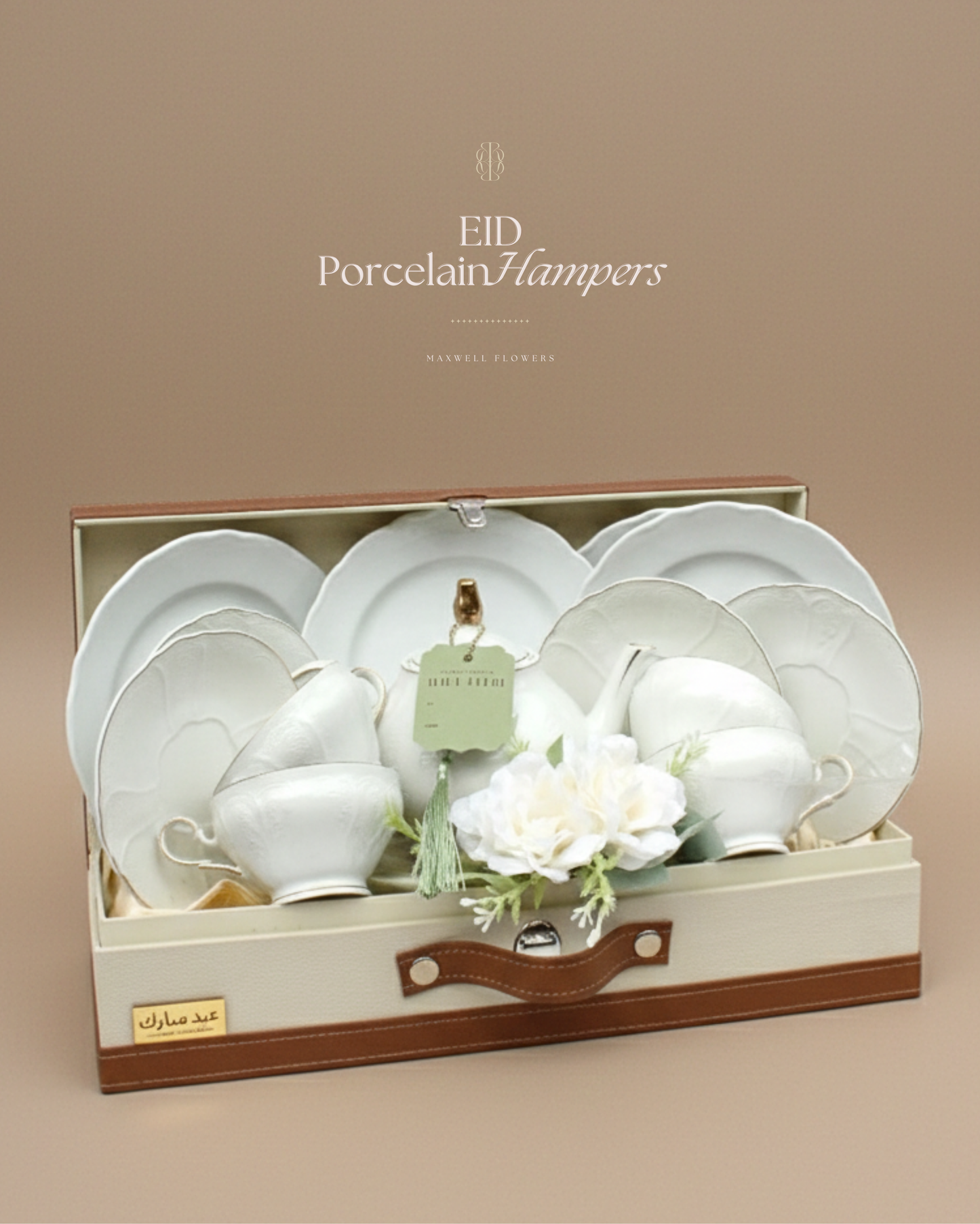 Porcelain Hampers - Tea set Luxury