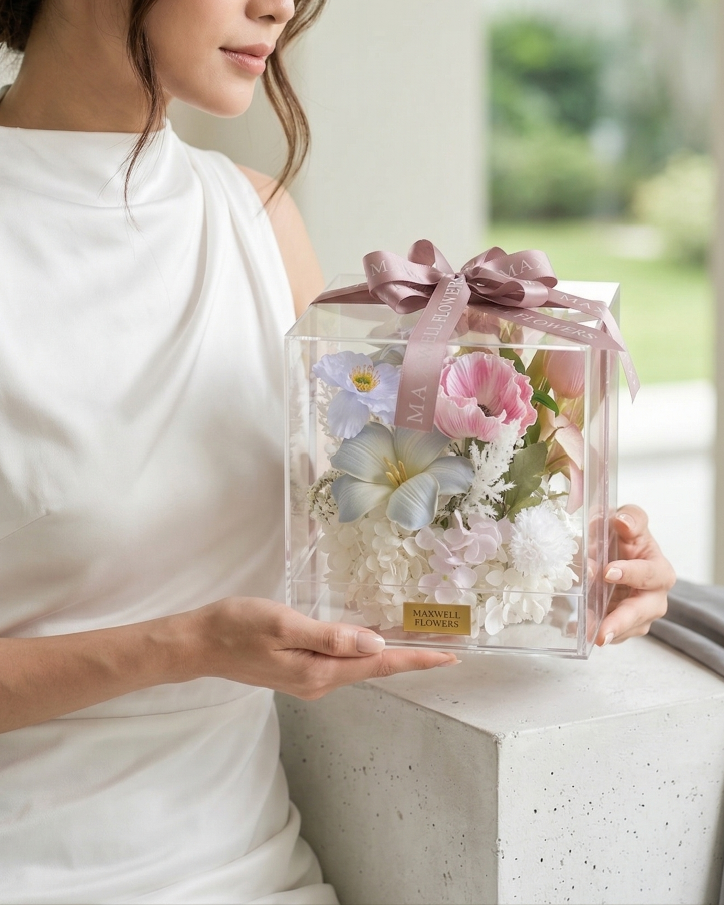 Monet Garden  - Artificial Acrylic box