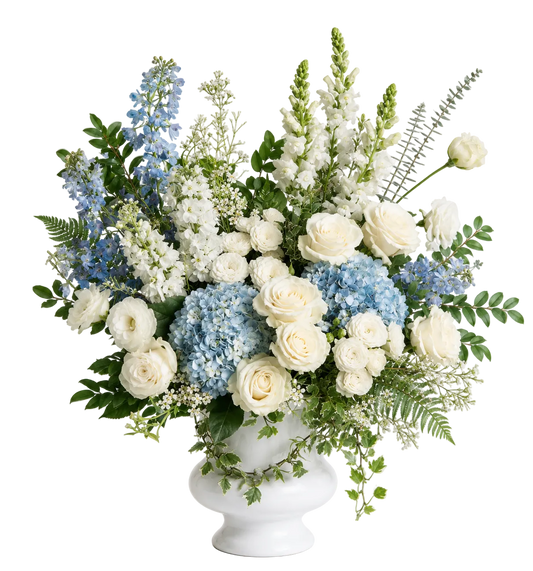 Tranquil Blue and White Tribute