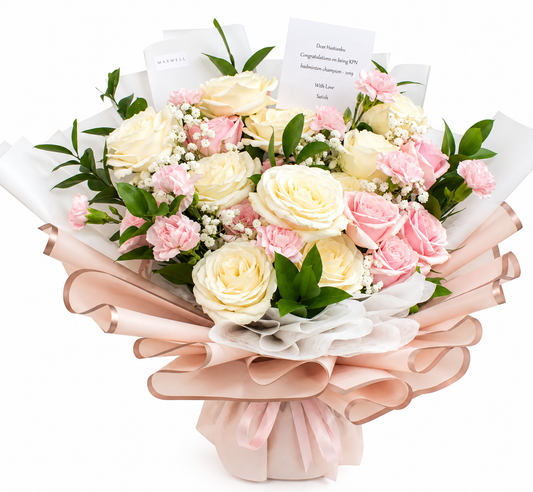 Roses and Carnation - FreshFlowers Bouquet