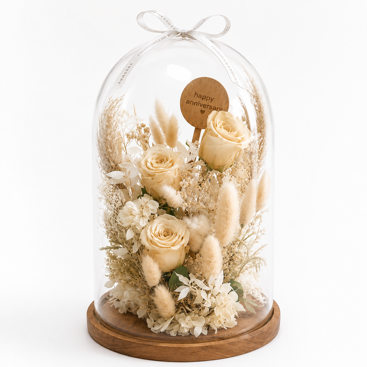Forever Rose Grand Bell Glass Dome - Eternal flowers