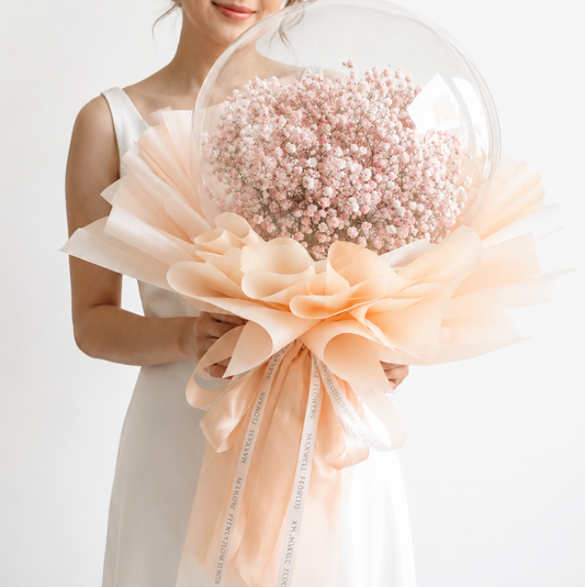 Baby breath bouquet balloon balon