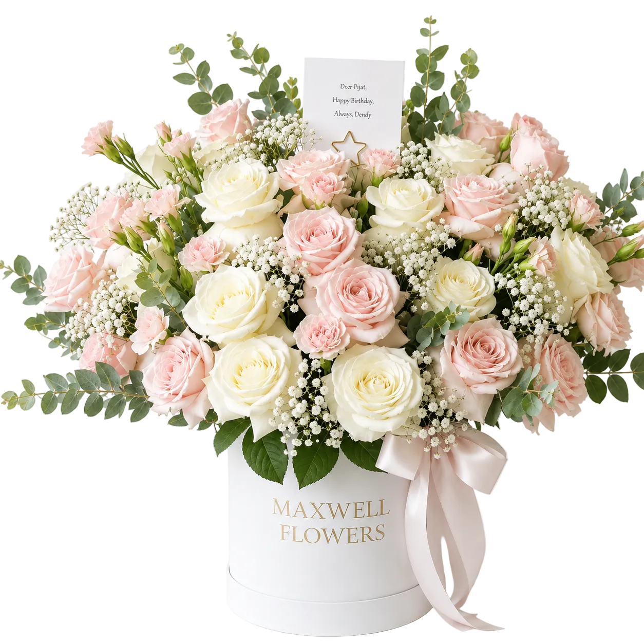 Vanka Round Box - Fresh flowers
