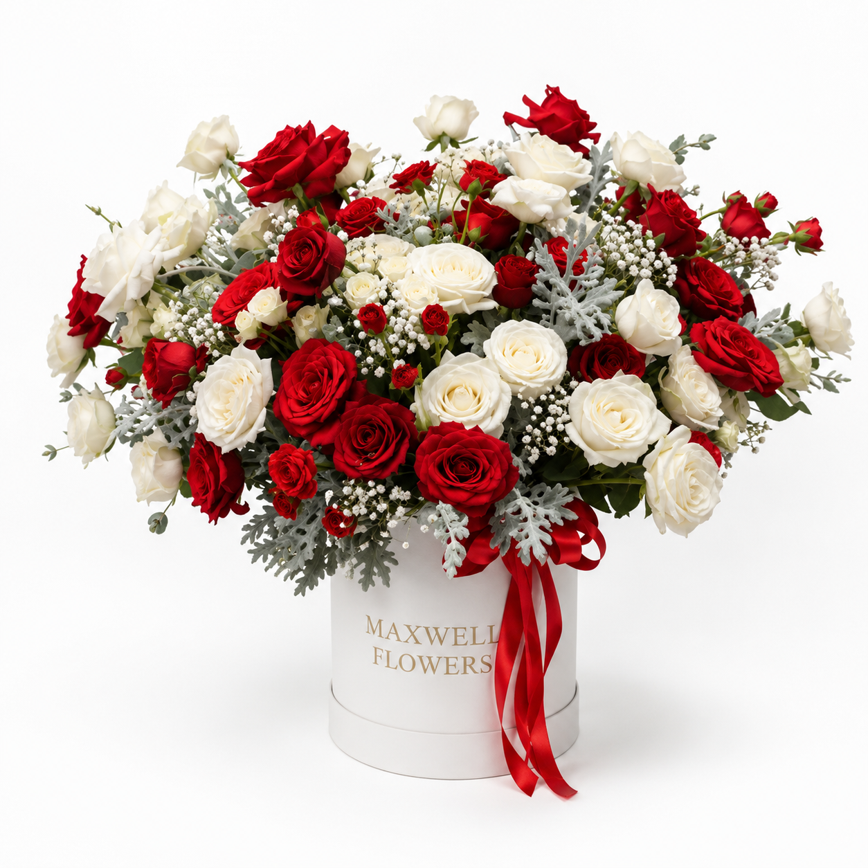 80 Roses Rounded Box
