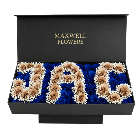 EXCLUSIVE BOX INITIAL FULL ROSES