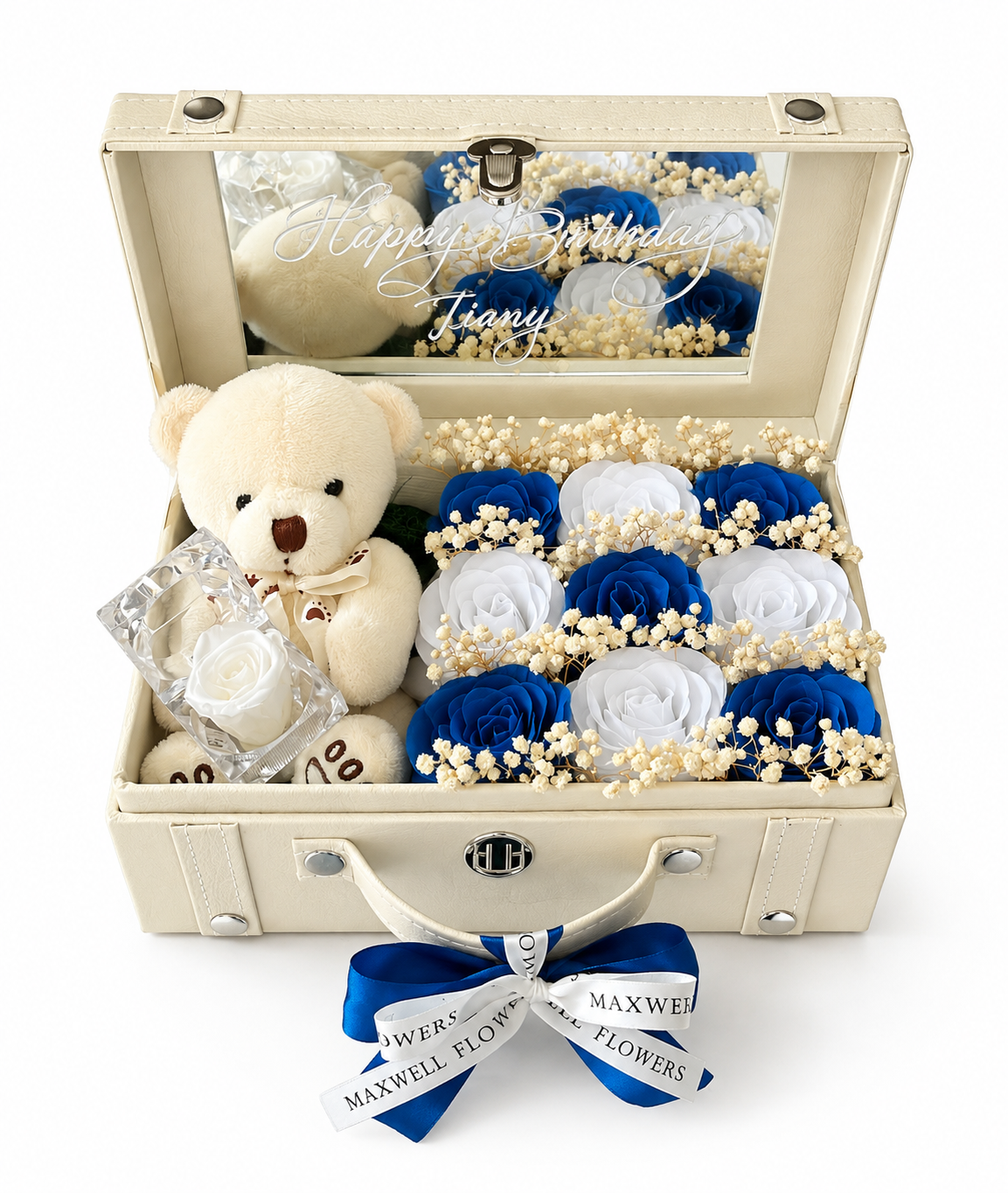 Treasure box 9 roses + Eternal ring box