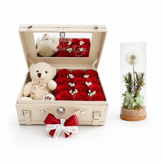 Treasure 12 cream with Dandelion dome by Maxwell Flowers
