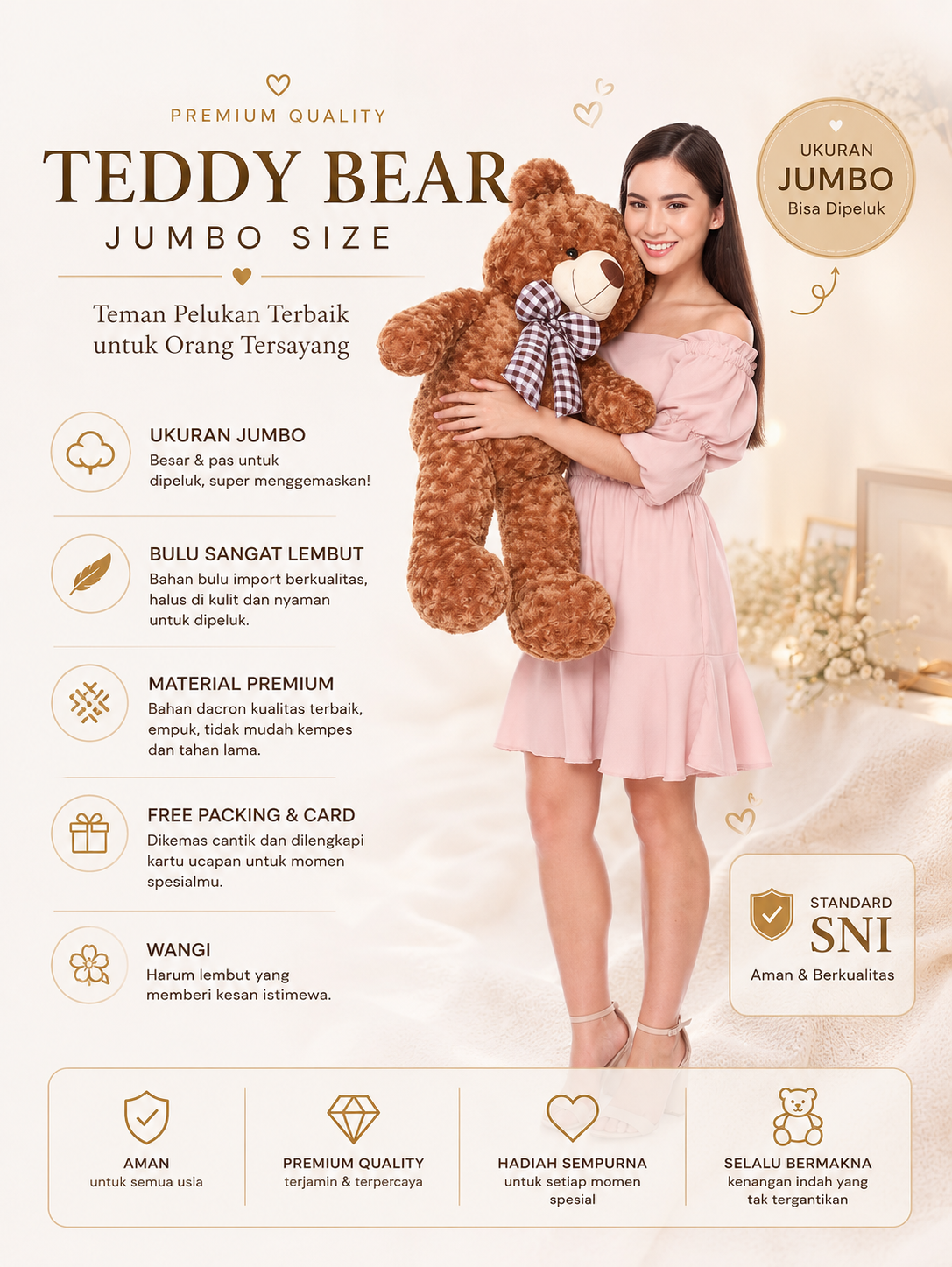 Medium Classic Teddy Bear